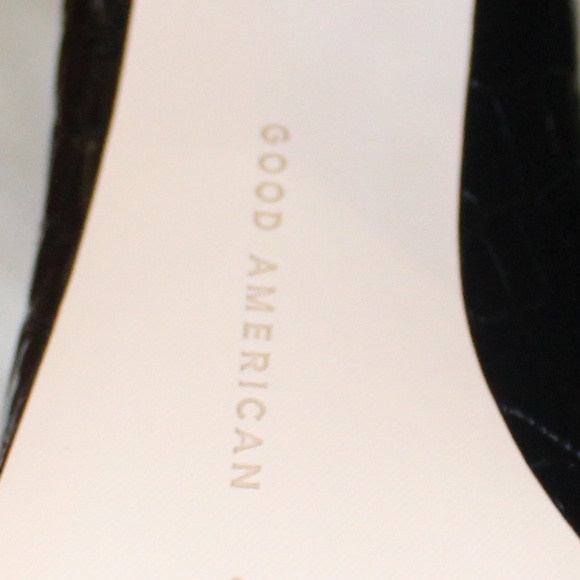 Good American, Square Toe Croc Embossed with Block Heel and back zipper boot - Picture 10 of 14